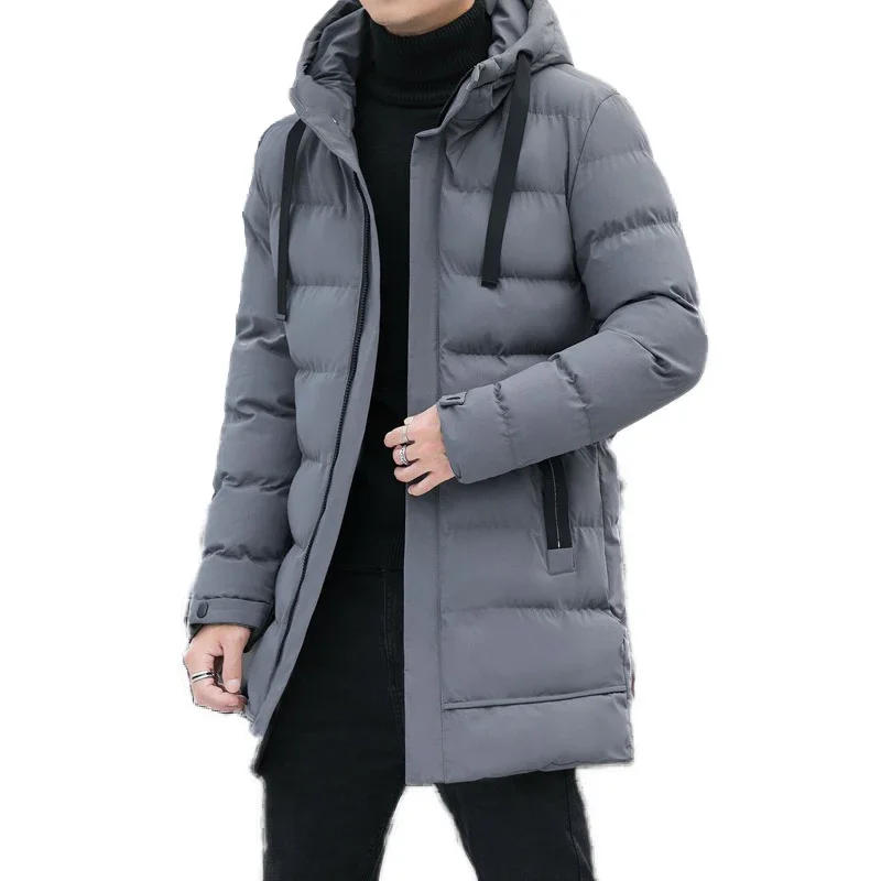 Description Picture 4 of itemMid-length Hooded Foe Men Warm Coat Male Winter Warm Long Outwear Hooded Thicken Winter Puffer Jacket Fashion Parka Overcoat