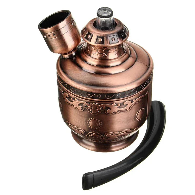 Description Picture 3 of itemCreative Bronze Hookah Pipe Hookah Pipe Holder Portable Hookah Filter Smoke Metal Pipe Healthy Water Circulation Filter Tar Gift