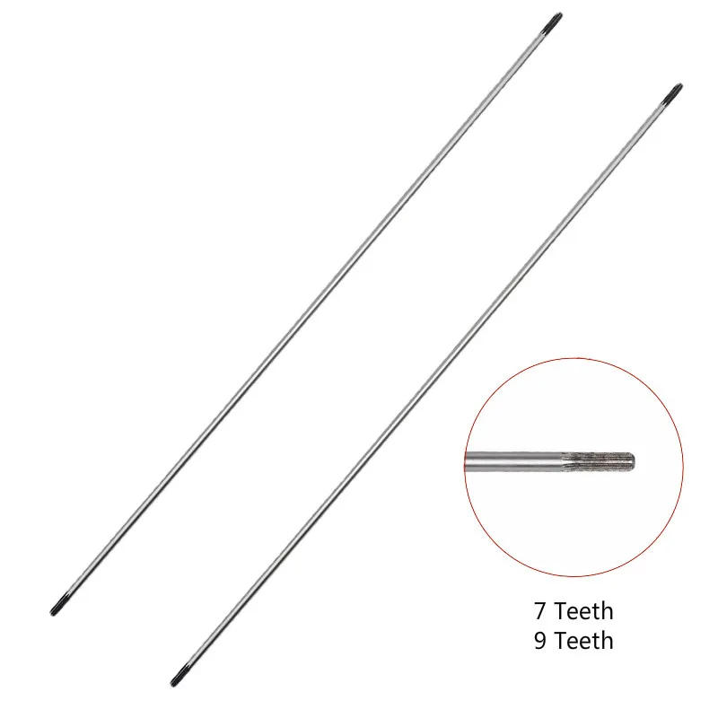 Description Picture 3 of itemNew 2pcs 7teeth/9teeth 8mm Thickness Drive Shaft for 26mm Tube Grass Trimmer Brush Cutter 760mm Long Chain Saw Hedge Trimmer