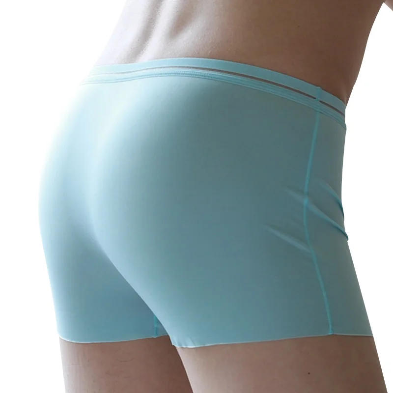 Description Picture 5 of itemFashion Men's Underwear Ice Silk Seamless Solid Color Ultra-thin Breathable Boxers for Male Lingerie Bikini Panties