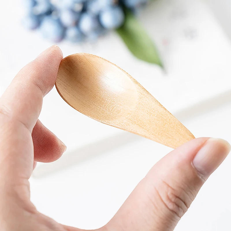 Description Picture 5 of item1PC Wood Mini Tea Spoon Condiment Scoop Flatware Coffee Tea Small Mini Sugar Spoon Coffee Spoon Kitchen Gadgets