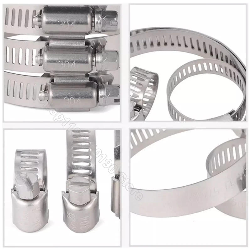 Description Picture 3 of item1Pc 8-165mm Adjustable Stainless Steel Screw Band Hose Clamps Fuel Hose Clamps Pipe Clamp Worm Gear Clip Ring Joint Plier Tools