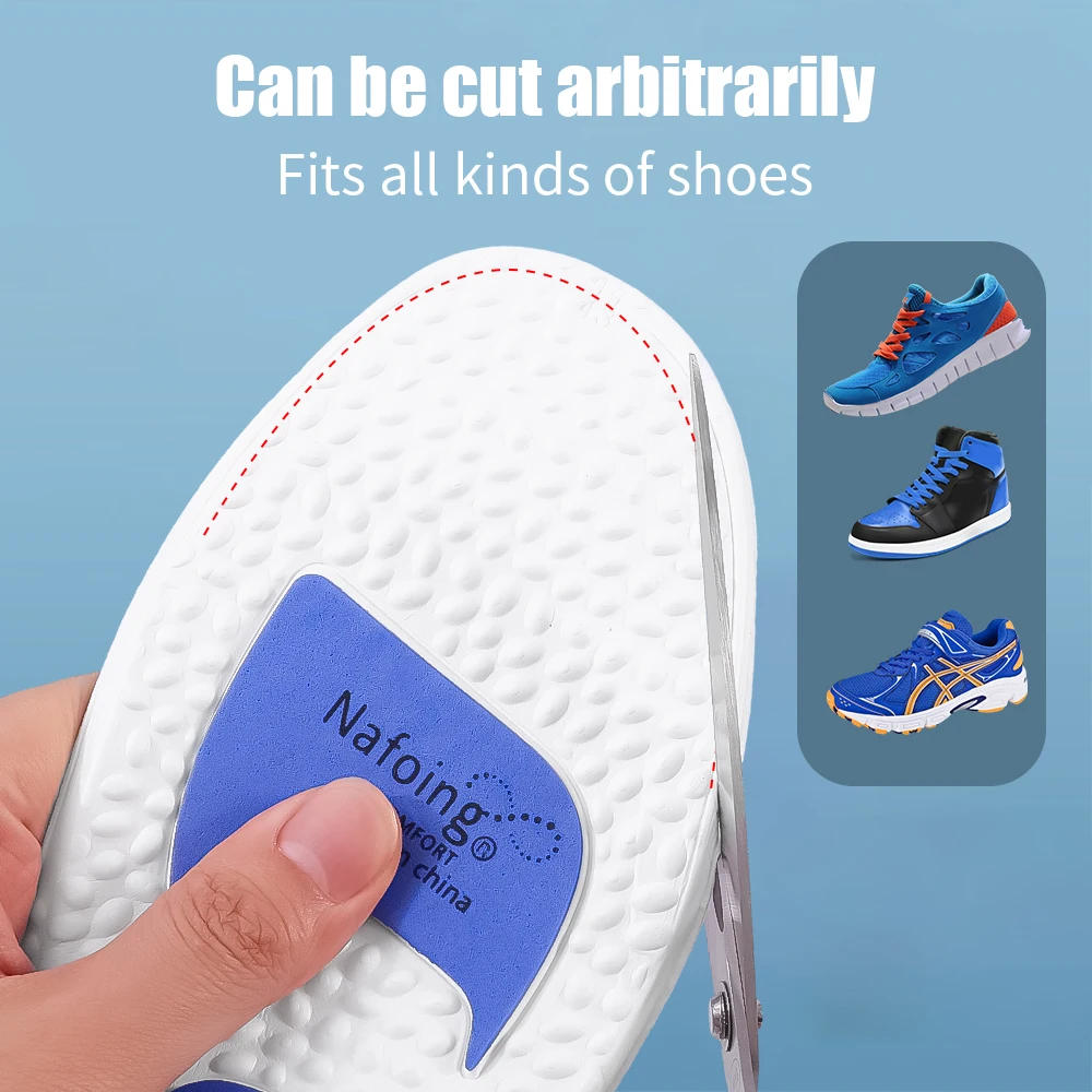 Description Picture 6 of item1Pair EVA Sports Shock Absorption Shoes Insole for Feet Height Increase Insoles Men Women Arch Support Orthopedic Shoe Pads