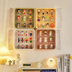 Wall Mounted Display Case Figures Stand Dust Display Proof Doll Toy Storage Box Acrylic Clear Jewelry Showcase Figures Blind Box