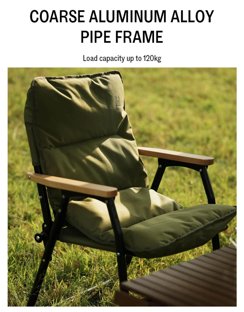 Description Picture 6 of itemGERC Double Outdoor Aluminum Folding Chair Picnic Camping Portable Back Fishing Stool Kermit Chair