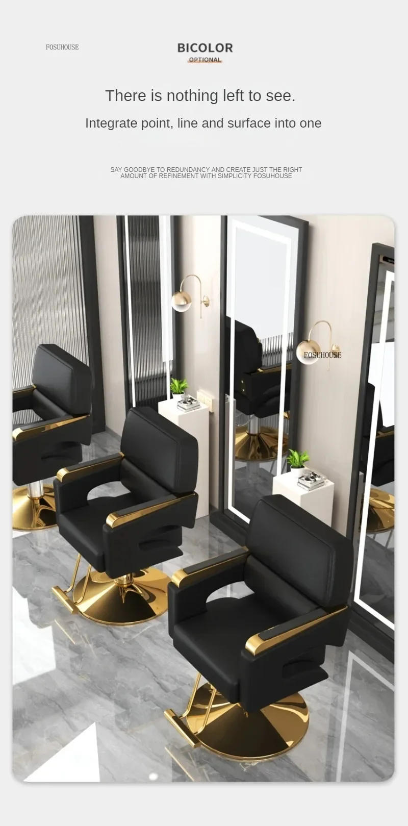 Description Picture 5 of itemModern Professional Beauty Salon Chairs Luxury Pedicure Stylist Aesthetic Barbers Armchairs Barber Equipment Barber Chair U