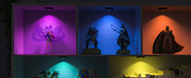 Description Picture 6 of itemWILLED Rechargeable RGB Puck Light with Remote Control 1200mAh Battery Lights, Dimmable Touch Under Cabinet Lighting Night Light