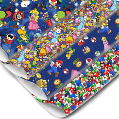 20x33cm Game Console Cartoon Faux Leather Bows Leather Sheets Synthetic Printed Vinyl DIY Handbags Supplies Bows Making Material