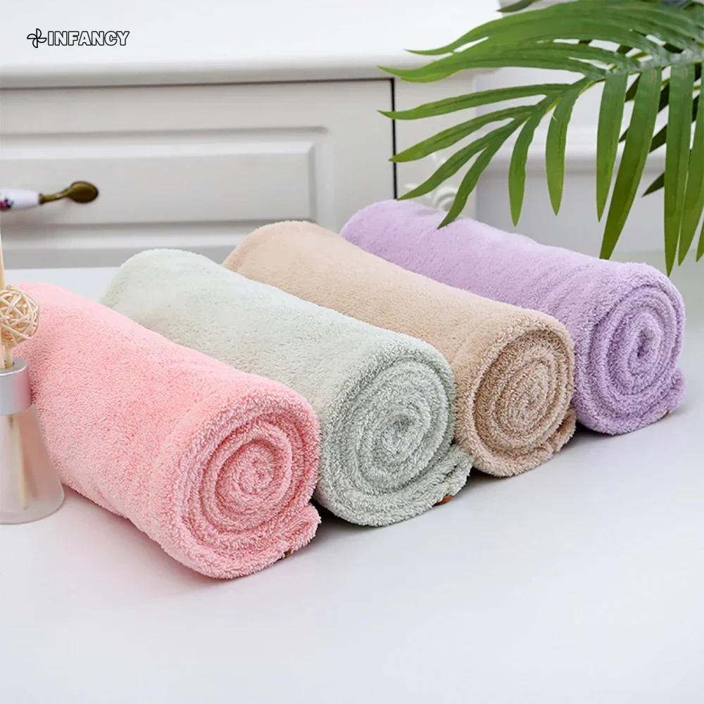 Description Picture 4 of item1PC Hair Drying Hat Quick-dry Microfiber Hair Towel Cap Hat Women Bath Hat Solid Towel Cap Super Absorption Turban Hair Dry Cap