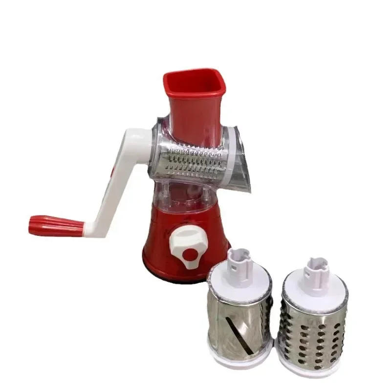 Description Picture 6 of itemVegetable Cutter & Slicer Manual Kitchen Cheese Chopper Machine With 3 Sharp Drums Multifunctional Garlic Potato Shredder