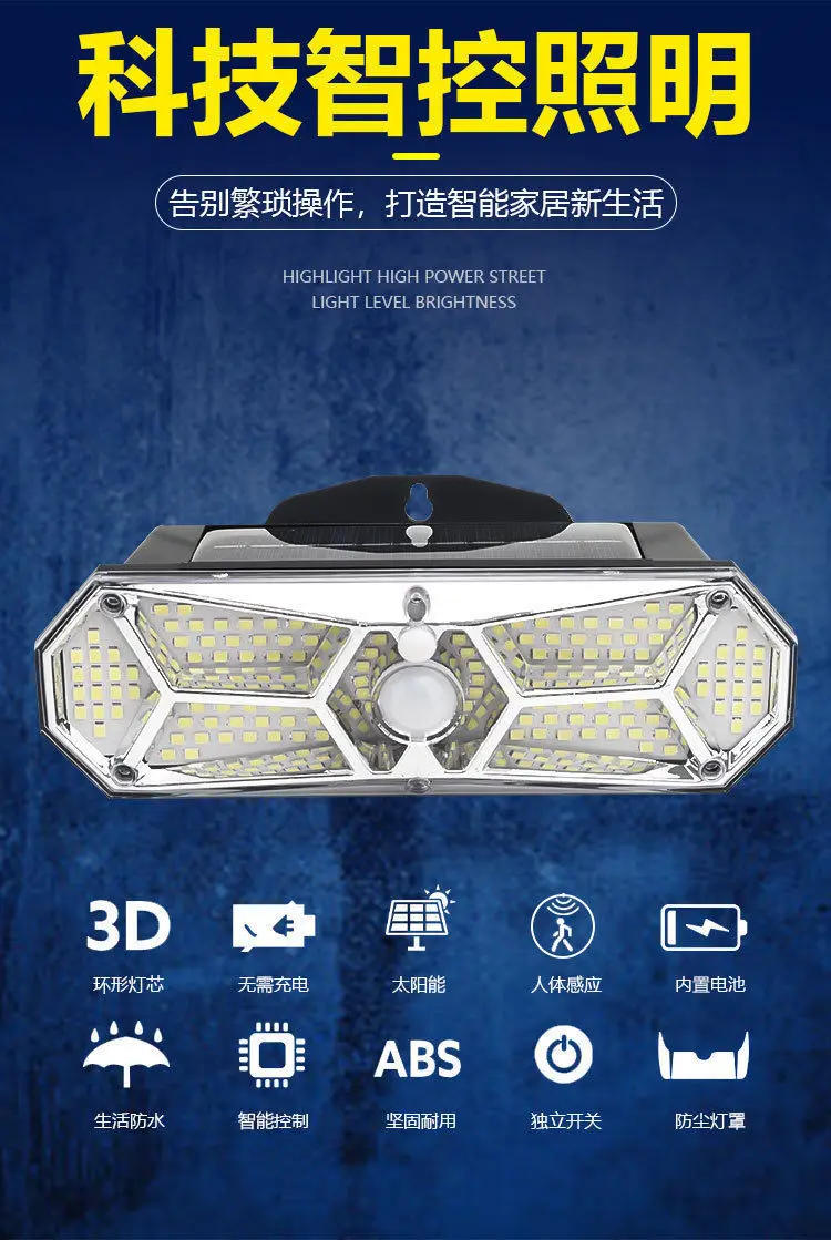 Description Picture 3 of itemSolar Lights Outdoor LED Lighting Solar Wall Light 3 Modes Adjustable Lights Garden Lights  Solar Garden Light Led