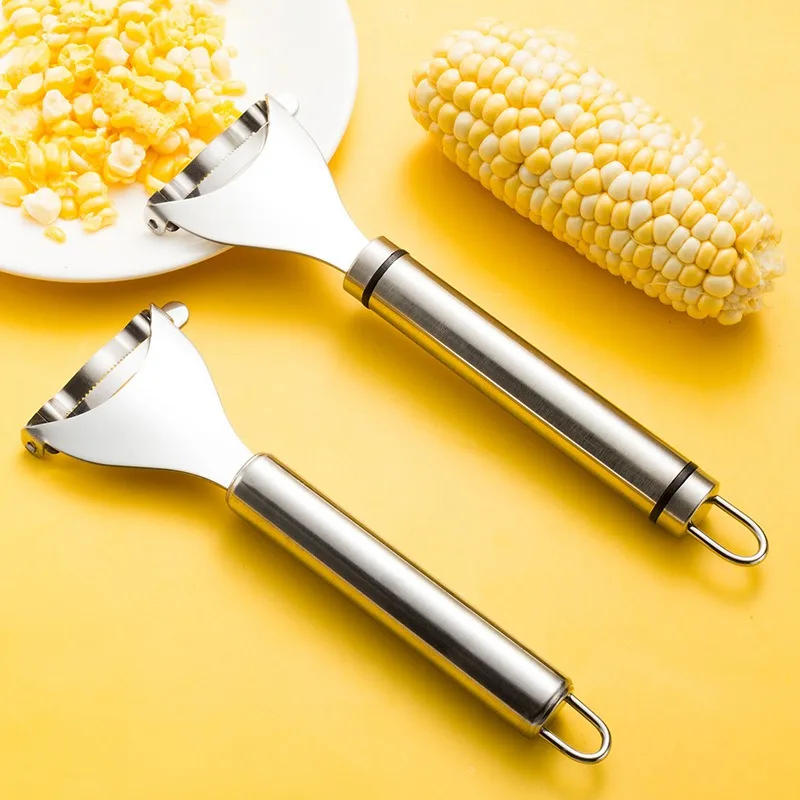 Description Picture 5 of itemStainless Steel Corn Plow Manual Corns Thresher Multifunction Fruit Vegetable Grater Slicer Peeling Kitchen Gadget Accessories