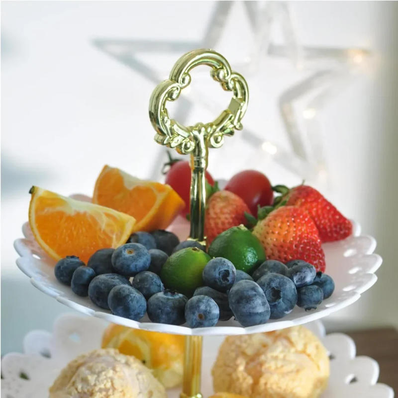 Description Picture 6 of item3 Layer Cake Stand Fruit Plate Tray Display Afternoon Tea Cupcake Holder Stackable Detachable Birthday Partys Dessert Shelf