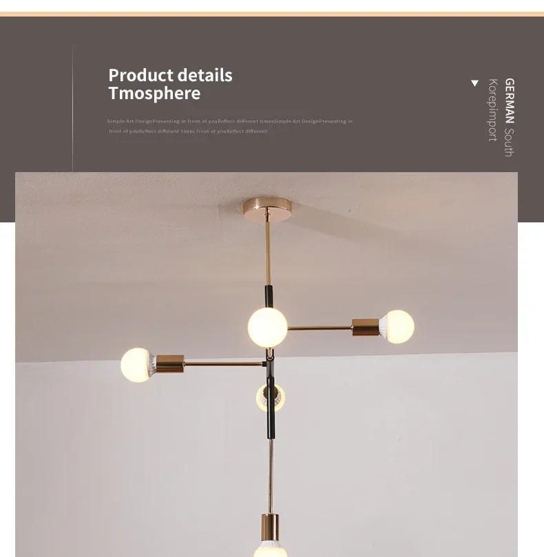 Description Picture 2 of itemNew Modern Pendant Lights Bed Room Industrial Lamp Nordic Lamp Hanging Lights Luxury Bedroom Light Dining Room E27 Pendant Lamp