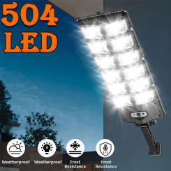 Solar Street Lights Outdoor, Solar Lamp With 3 Light Mode Remote Control Waterproof Motion Sensor Lighting for Garden Patio Path