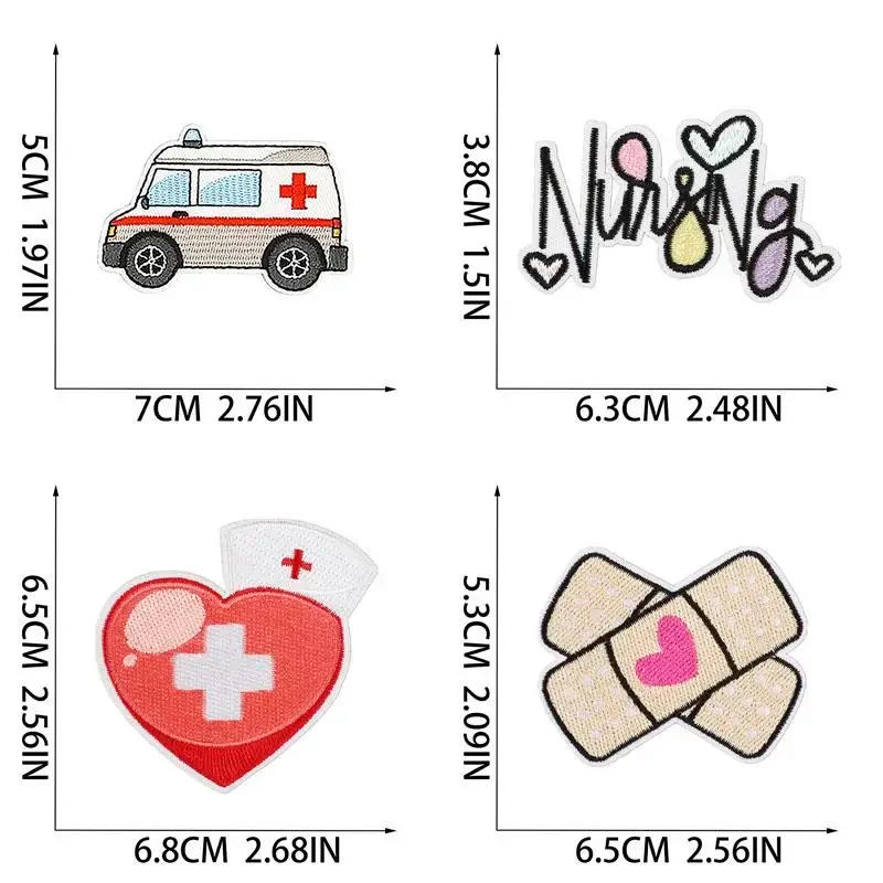 Description Picture 5 of itemSet Embroidered Patch Iron On Patches for Clothing Embroidery Clothes Stickers Sewing Thermal Adhesive Applique Fusible Badges
