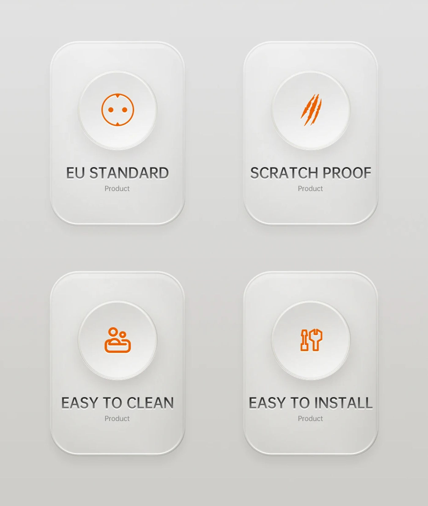 Description Picture 3 of itemBSEED EU Standard Wall Power Socket USB Type-C Charge Port Outlet 110-250V Glass Panel 20W Fast Charge Electrical Plug