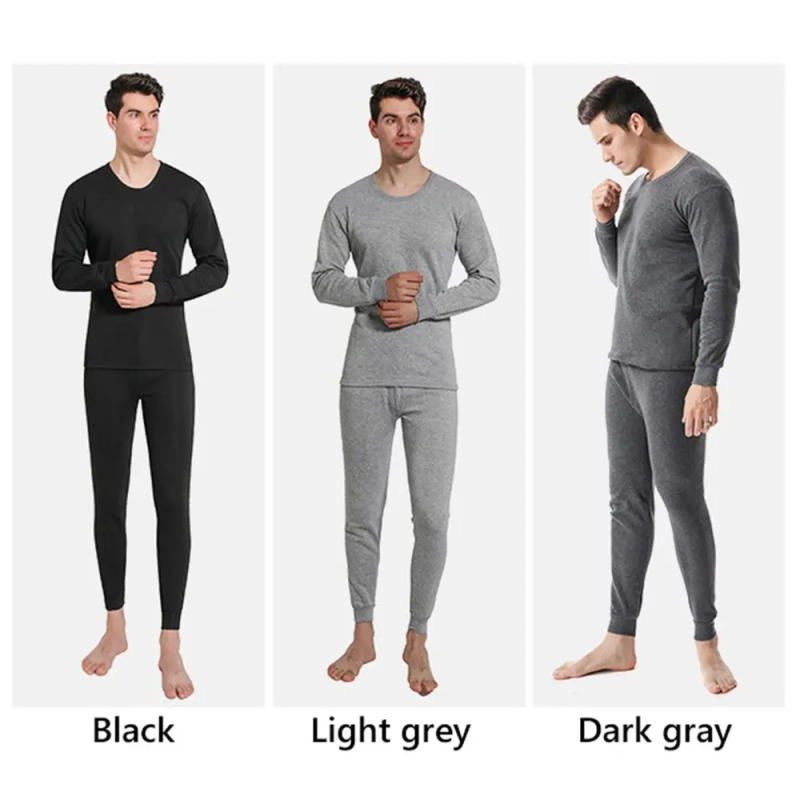 Description Picture 3 of itemThermal Underwear for Men Winter Soft Fleece Lined Long Johns Set Men's Top & Bottom Set Cold Weather Ultra Soft Thermal Clothes