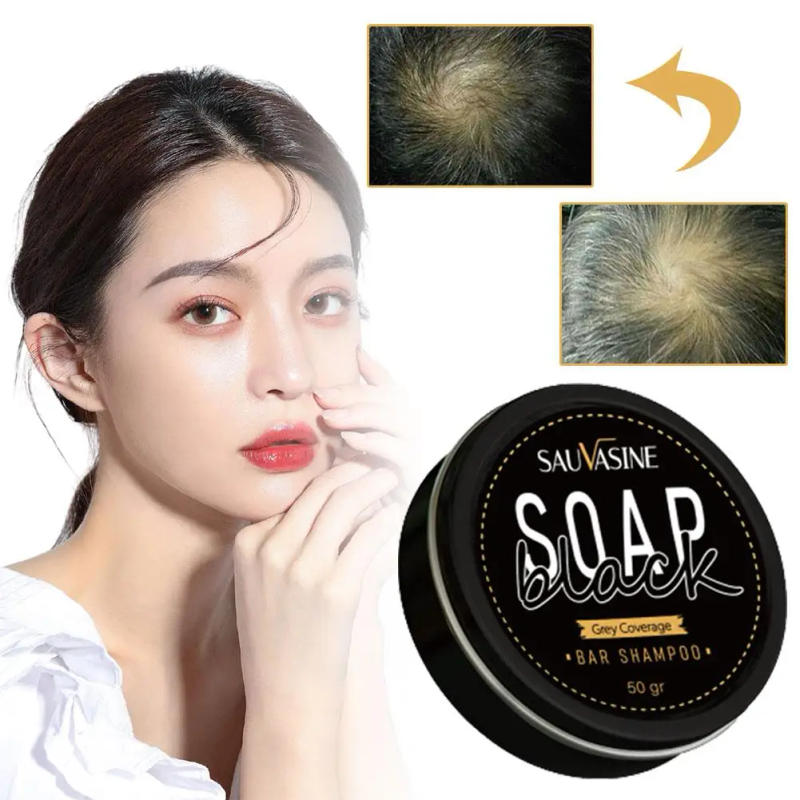 Description Picture 2 of itemBlack Shampoo Soap Repair Gray White Shampoo Bar Hair Moisturizing Bar Shampoos Hair Loss Anti Regrow Treatments U3K8