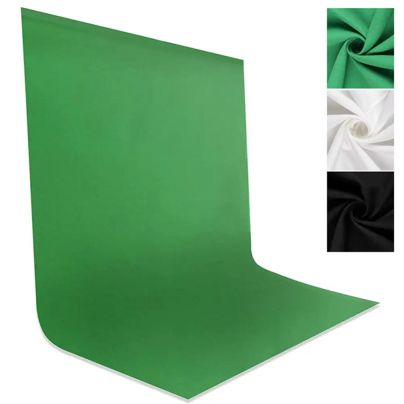 Description Picture 2 of itemPhotography Background Backdrop Cloth Smooth Green White Black Pure Cotton Chromakey Screen Photo Studio Live Streaming