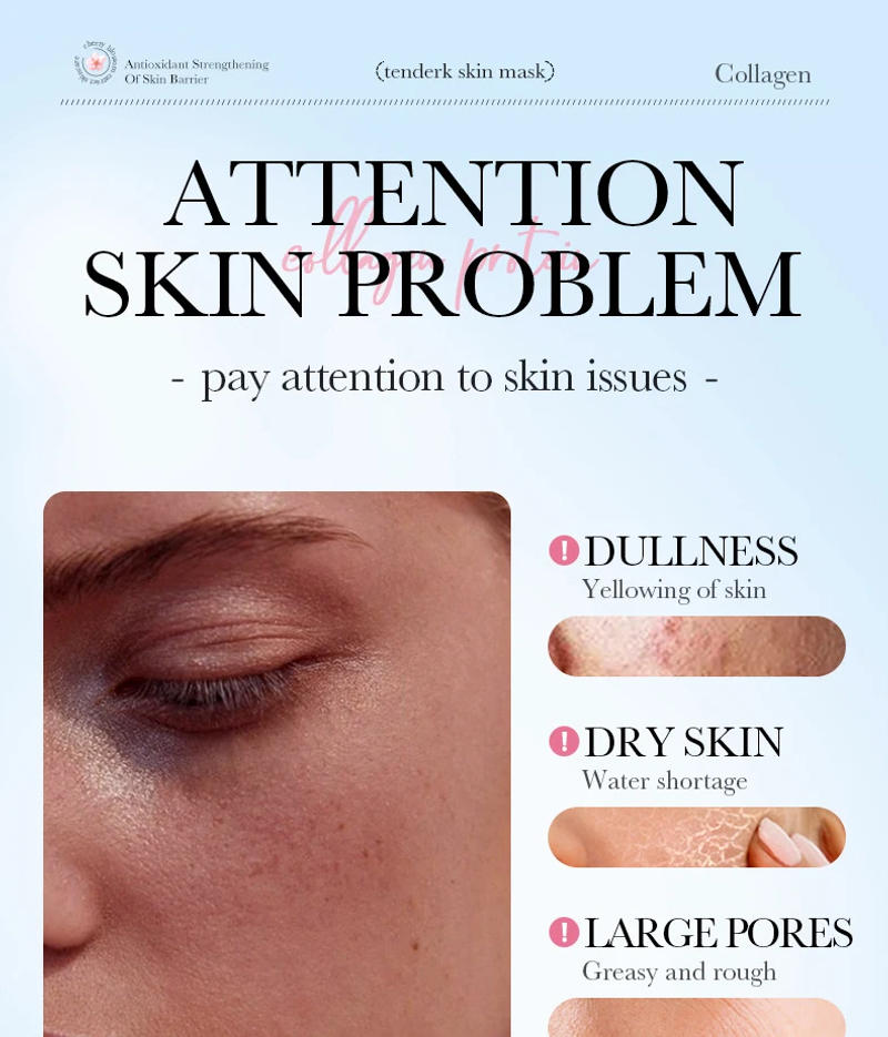 Description Picture 3 of item5pcs SADOER Sakura Face Mask Facial Skincare Moisturizing Brightening Hydrating Firming Collagen Facial Masks Face Sheet Mask