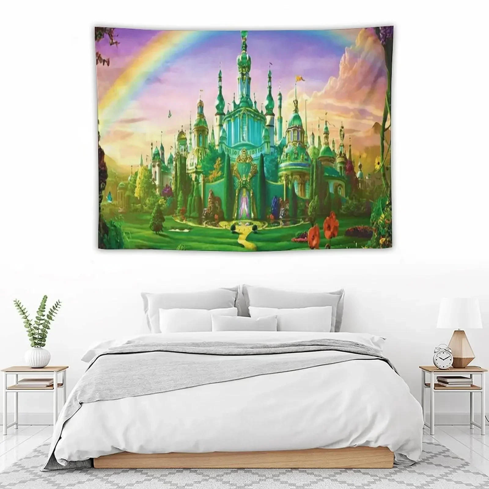 Description Picture 6 of itememerald city wizard oz print digital art edit mysticladyartmask Tapestry Room Decorations Aesthetics Tapestry