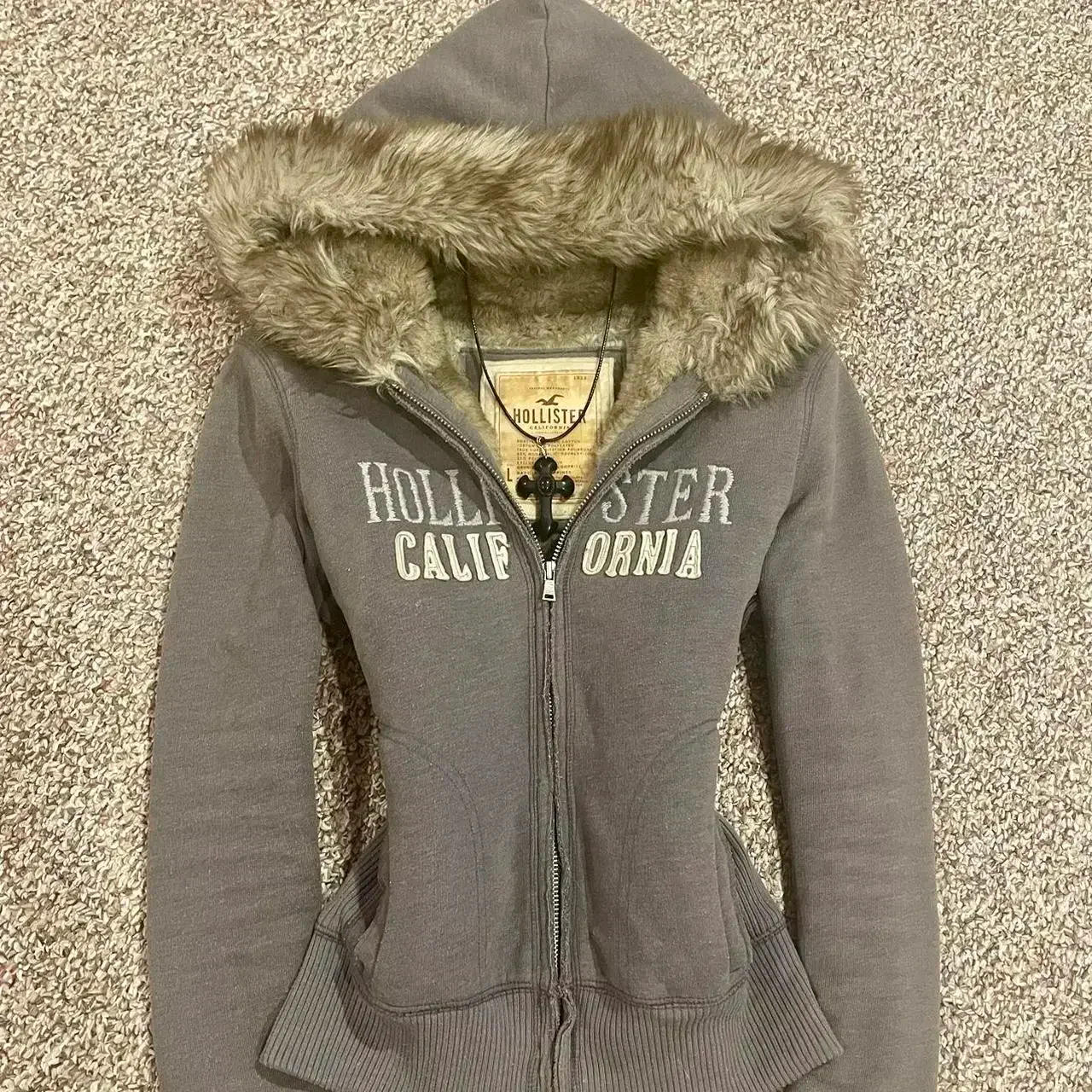 Description Picture 2 of itemVintage Casual Zipper Hoodie Jacket Cotton Warm Womens Fashion Jacket Y2k Clothes Letter Embroidery Hoodie Oversized Sweatshirt