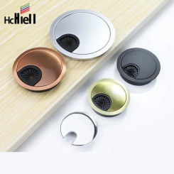 1pcs Zinc Alloy Round Table Wire Hole Covers Outlet Port PC Computer Desk Office Accessorie Cable Pass Cover Grommet Line Holder
