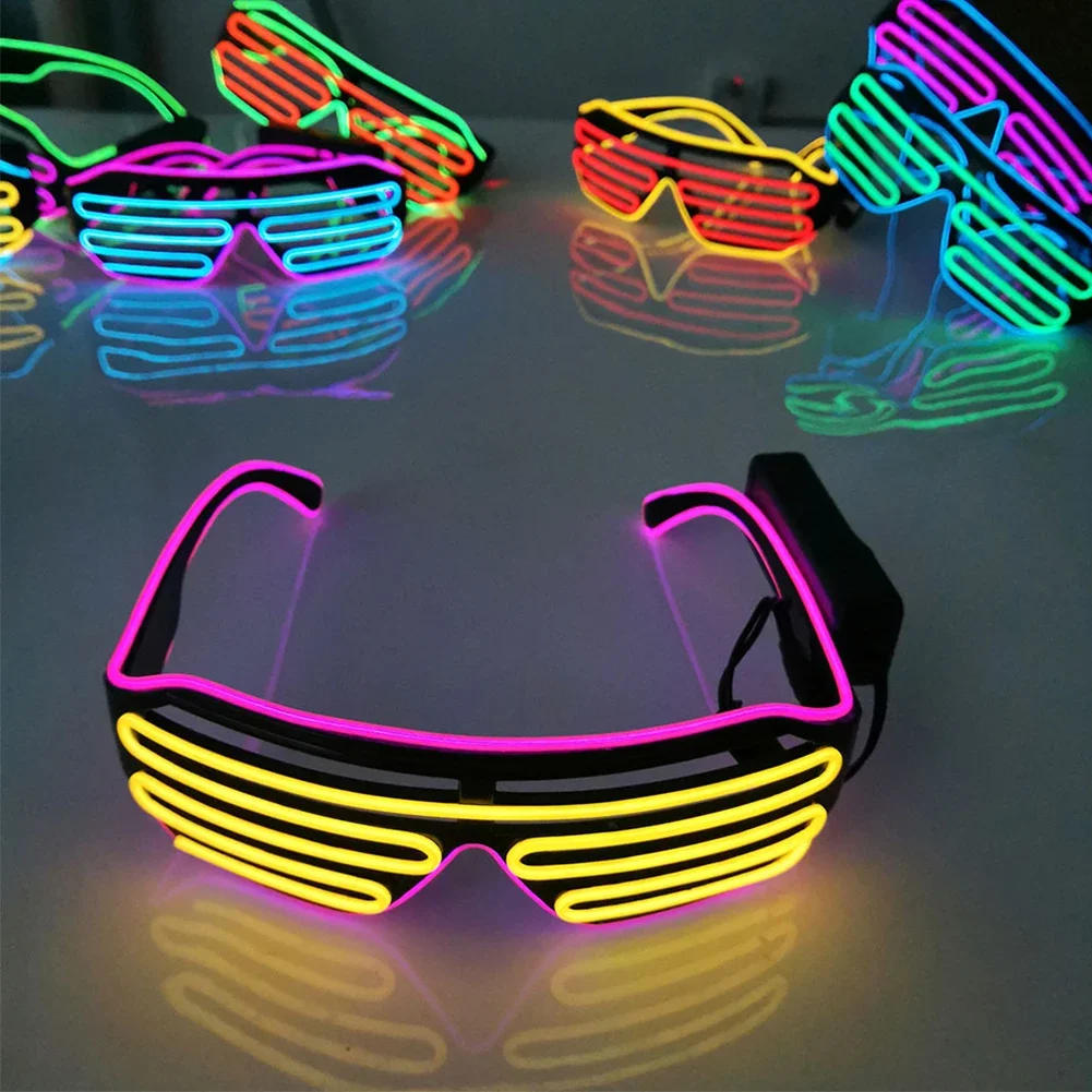 Description Picture 6 of itemGlowing Glasses LED Gafas Luminous Bril Neon Christmas Glow Sunglasses Flashing Light Glass for Party Supplies Prop Costumes New