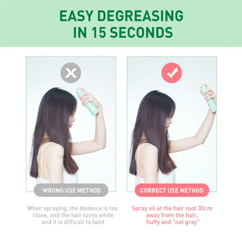 Description Picture 6 of itemNew Dry Shampoo Spray Woman Oil Control Air Fluffy No-Wash Volumizing Hairs Root Spray Dry Hair Sprays Product 150ml