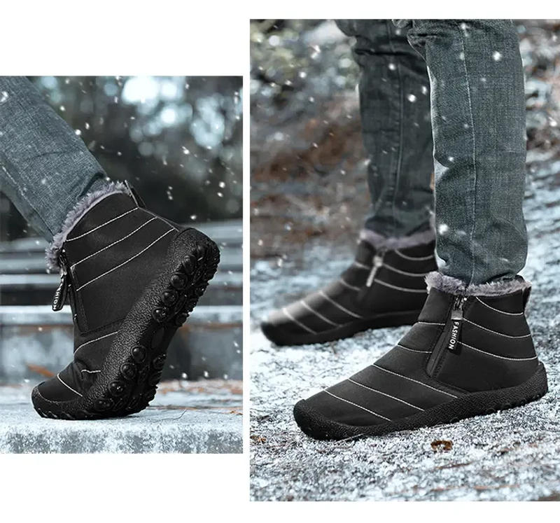 Description Picture 5 of itemSnow Boots Men's Winter Shoes Adult Men's Flat Shoes Waterproof Anti Slip Durable Cotton Shoes Ski Boots, Men's Shoes Brand 2023
