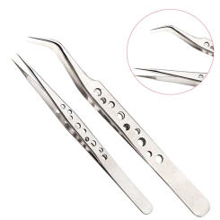 Fashion Stainless Steel Curved Rhinestones Picker Extensions Grafting Eyelash Tweezer Nippers Clip Tool