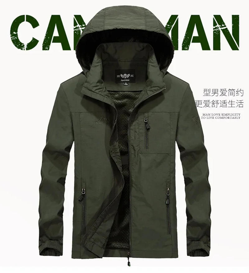 Description Picture 2 of itemBomber Jacket Men Fashion Casual Windbreaker Coat Spring and Autumn New Hot Outwear Stand Slim Military Embroidery