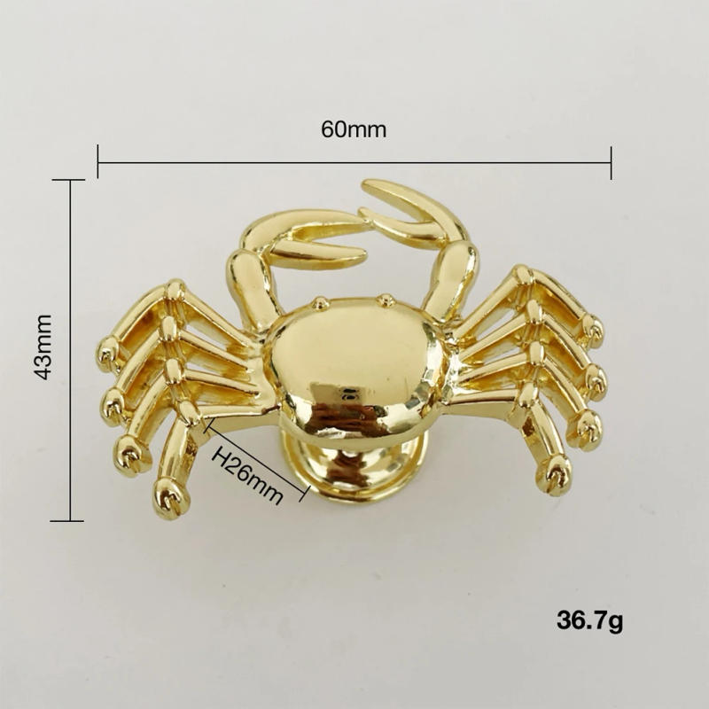 Description Picture 4 of item1 Pcs Retro Crab Shape Wardrobe Knob Furniture Handles Door Knobs And Handles Cabinet Kitchen Cupboard Drawer Pull Home Decor