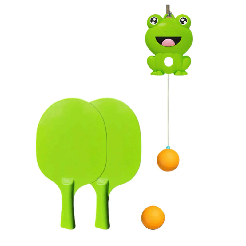 Description Picture 2 of itemGreen Childrens Indoor Table Tennis Training Kit Improve Reaction Ability Exercise Indoors Ball Hanging Table Tennis Trainer