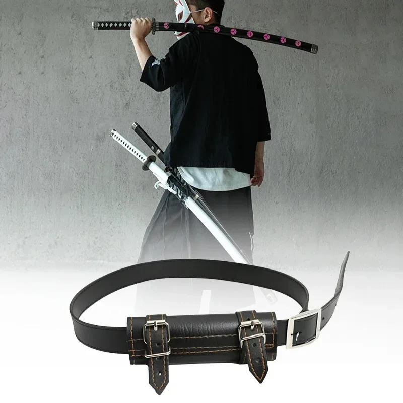 Description Picture 4 of itemKatana Sword Belt Holster Demon Slayer Anime Cosplay Prop Japanese Samurai Katana Sleeve Waist Straps Sword Scabbard Belt Holder