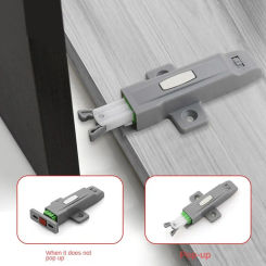 Cabinet Catches Door Stop Closer Damper Buffer Invisible Rebound Device For Wardrobe Furniture Hardware Push Type Catch Latch