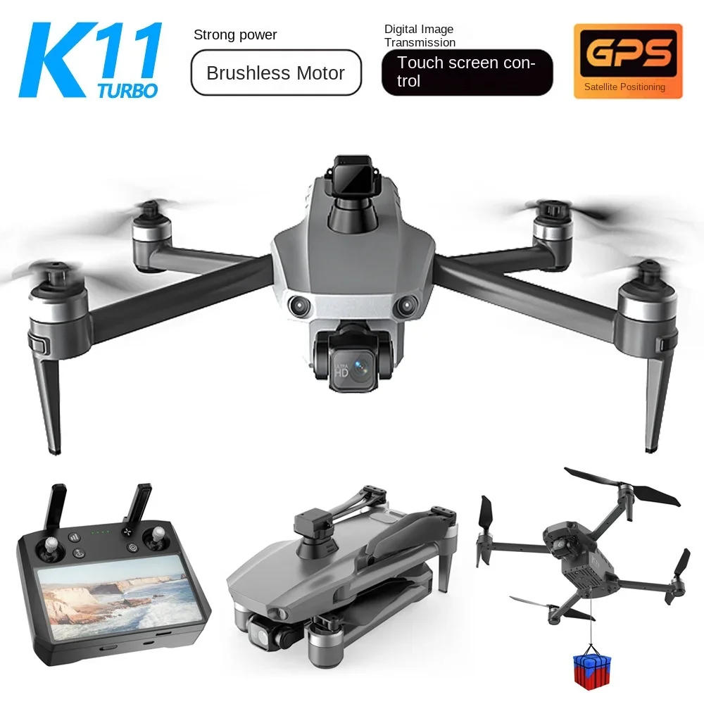 Description Picture 4 of item2024 K11 Tubro Brushless Drone With Touch Screen 3-Axis Gimbal GPS 8K Camera FPV  Obstacle Avoidance Aerial Photography Dron Toy