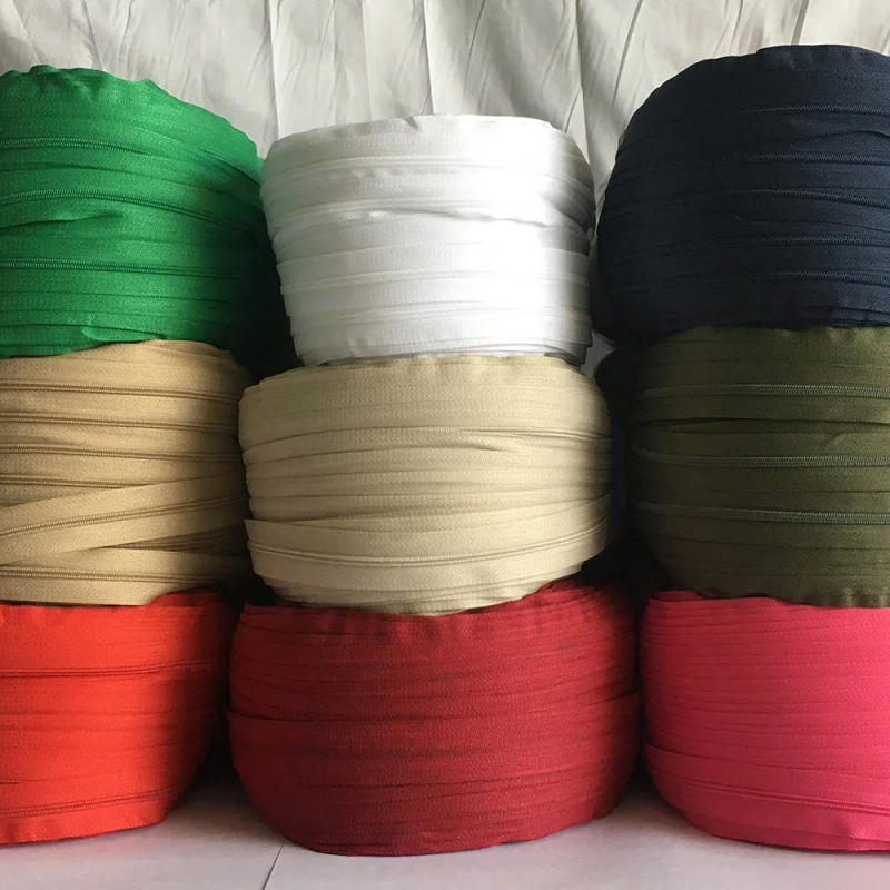 Description Picture 2 of item5Meters Long 3# Black White Grey Red Yellow Green Beige Nylon Coil Zippers For DIY Sewing Garment Accessories