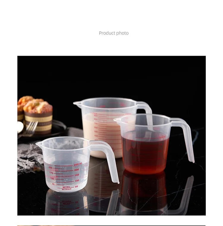 Description Picture 5 of item250/500/1000ML Easuring Cup Silicone Measuring Cups and Spoons Plastic Jug Digital Kitchen Scale Baking Tools Timer Accessories