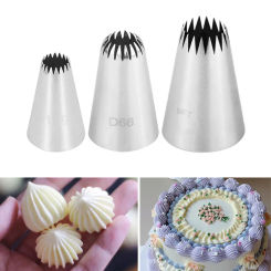1/3pcs #9FT #D66 #199 Open Star Cupcake Cookie Icing Piping Nozzles Cakes Pastry Tips Tube Cream Nozzles Cake Decorating Tools