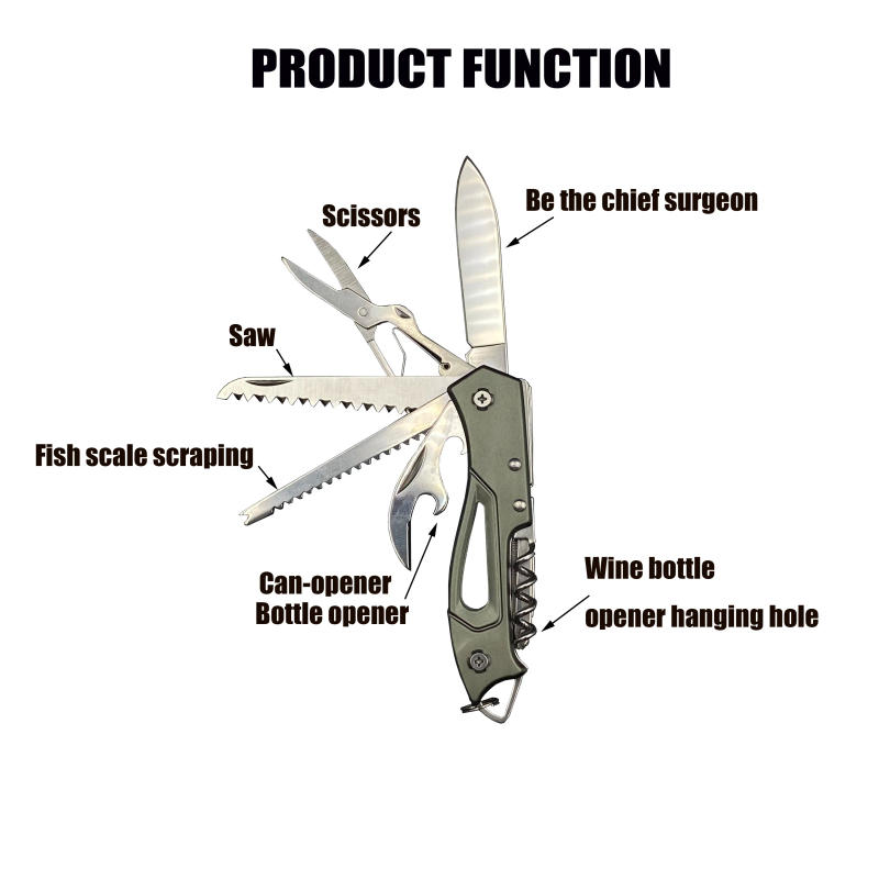 Description Picture 5 of itemSwiss multi-tool folding knife, portable multi-purpose army knife pocket EDC pocket knife, outdoor camping scissors saw