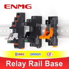 DIN Rail Relay Socket Base RXG-ZE1S-35M RGZE05P RGZE08P SJ1S-05B, 5-Pin/8-Pin Relay Holder for Industrial Control and Automation