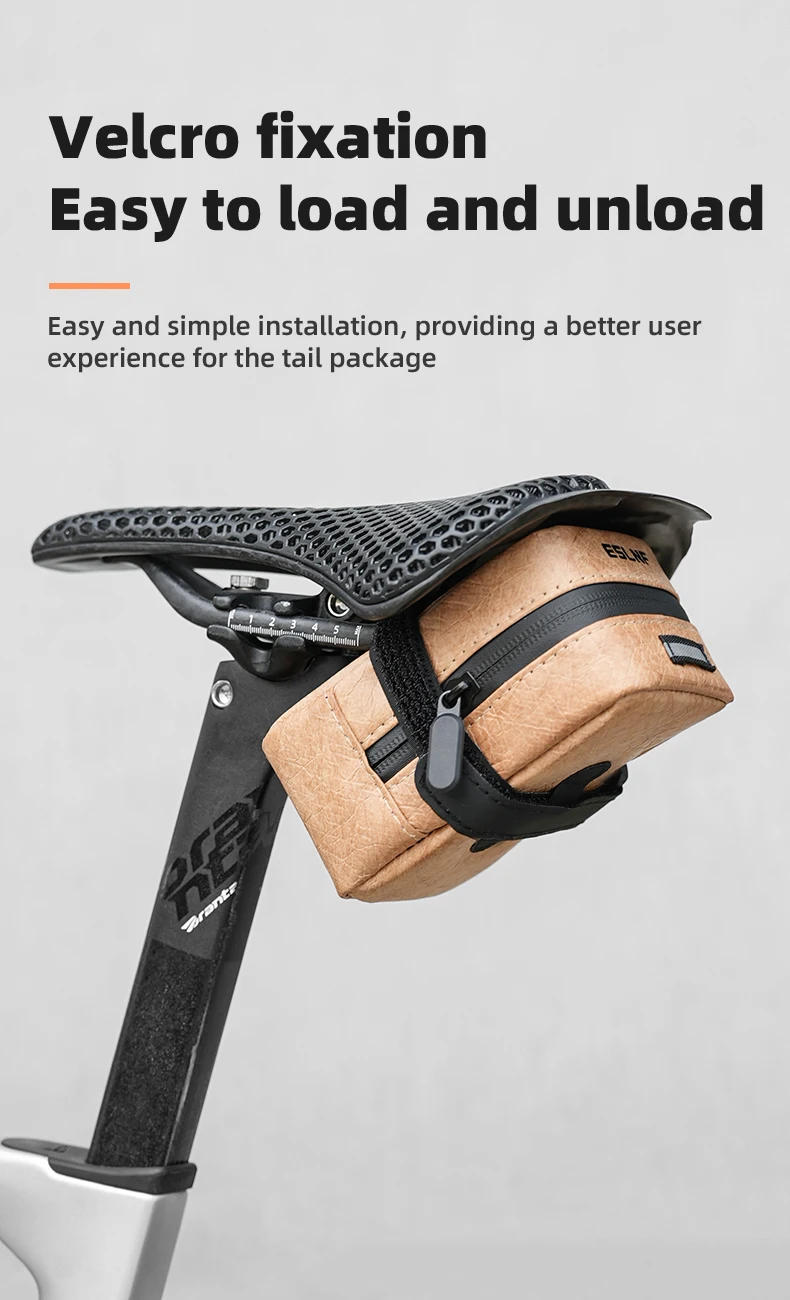 Description Picture 6 of itemBicycle Saddle Bag Rain Proof Bike Rear Seat BagTube Pannier Reflective Cycling Storage Tail Pouch Rear Dry Pack 0.5L Capacity