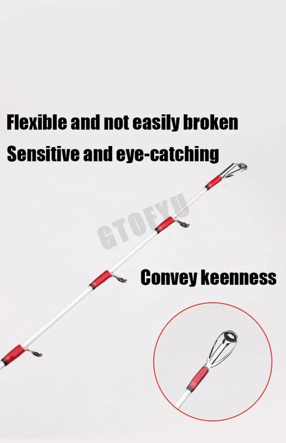 Description Picture 6 of item1.6M 2-Pieces Saltwater Offshore Casting/Spinning Carbon Fiber Boat Fishing Rod Portable Travel Fishing Rod Travel Surf Rod