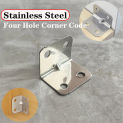 L  stainless steel bracket corner bracket - 10pack stainless steel surface - Silver bracket buckle connecting corner fasteners