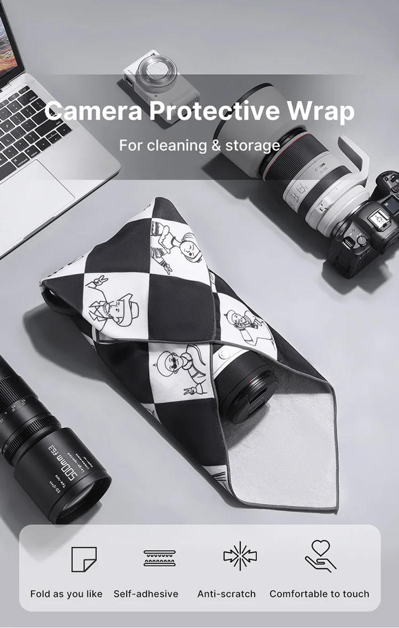 Description Picture 4 of itemUlanzi Microfiber Foldable Camera Protective Wrap For DSLR Canon Nikon Sony iPad Phone Protection Screen Lens Clean Wipes Cloth