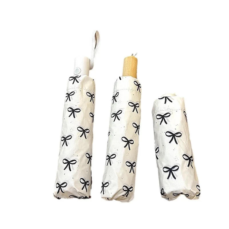 Description Picture 6 of itemRosy Automatic High-Looking Vinyl Sun Umbrella Sun Protection UV Protection Rain or Shine Female Compact Folding Sun Umbrella