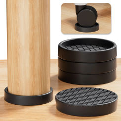 4PCS Non Slip Furniture Coasters Rubber Caster Cups Furniture Wheel Stoppers Table Chair Leg Pads Bed Couch Floor Protector