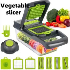 16 on 1 Multifunctional Vegetable Slicer Fruit Slicer Safe Slicer Kitchen Sharpener Manual Slicer Egg Strainer No Harm to Hand